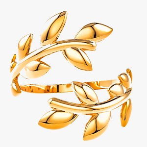 Olive Leaf Ring 3D model