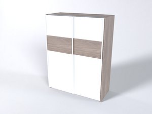 3D Dublin 2-Door Compact Sliding Wardrobe WE