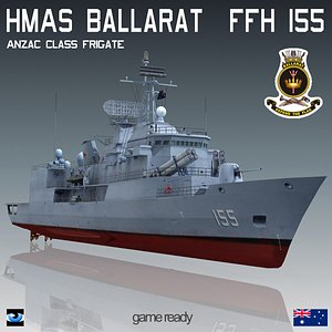 3d model anzac class frigate hmas