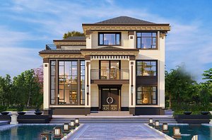Modern style villa high-end fashion self-built home stay hotel building holiday villa