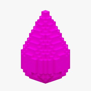 Pink Voxel Drop 3D model