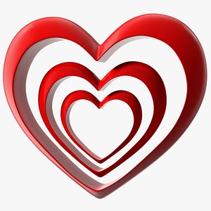 3D Growing Heart Emoji model