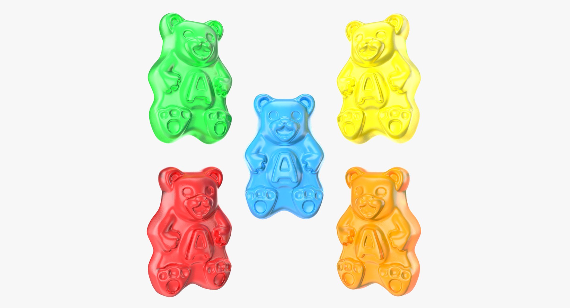 Gummi Bears Set 3D model preview