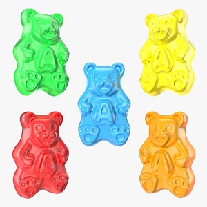 3D gummi bears set
