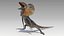 3D frill-necked lizard