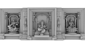 ganesh saraswathi lakshmi statue model
