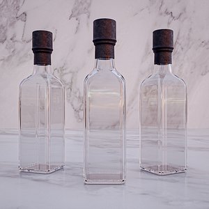 Glass bottle 3D model
