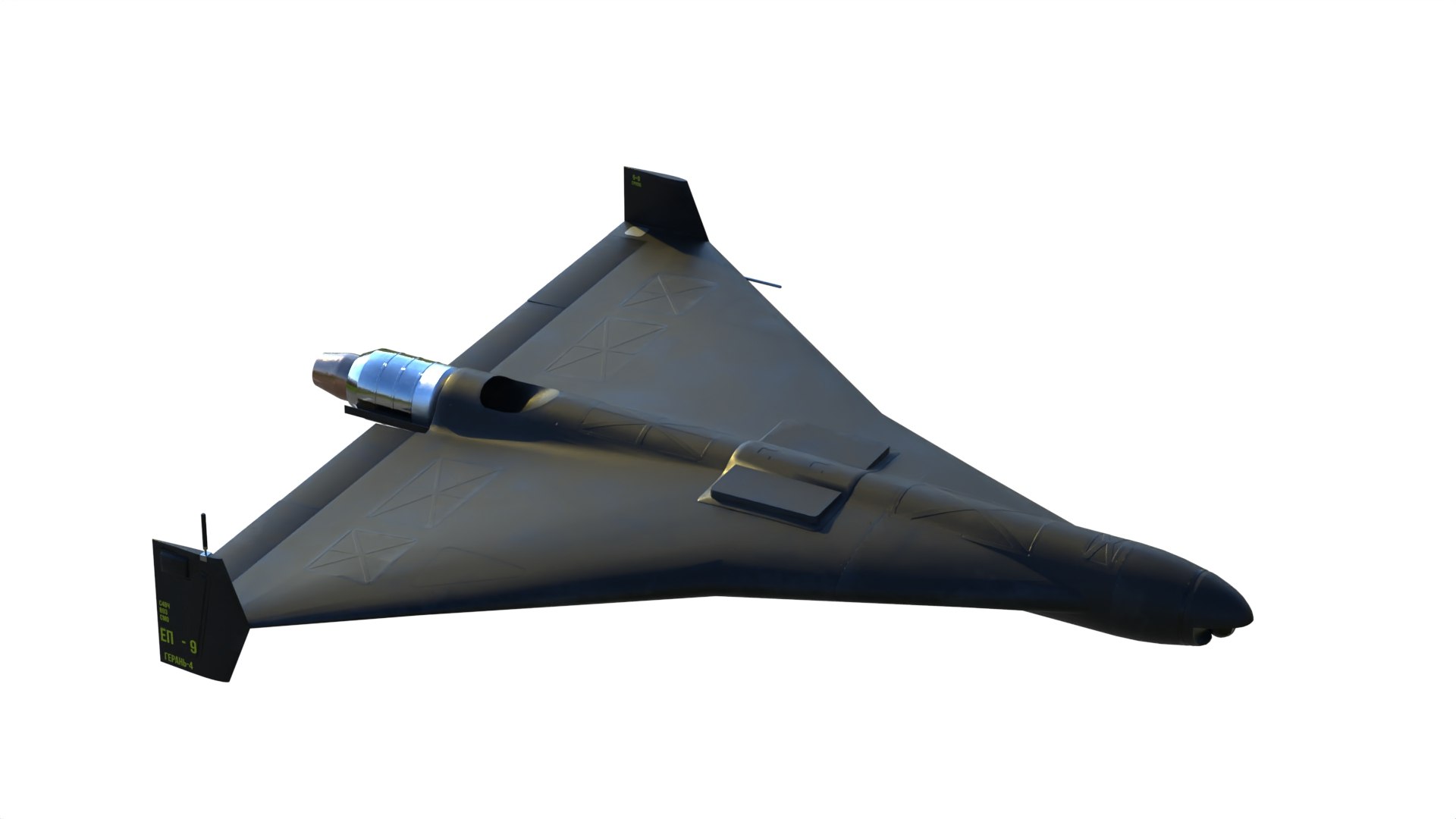 Geran-4 Drone 3D model https://p.turbosquid.com/ts-thumb/JH/gvbusQ/of/3/jpg/1791305003/1920x1080/fit_q87/cd602c1723bd59537d389b8e2a1904df016f6093/3.jpg