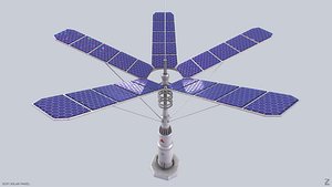 Scifi solar panel 3D