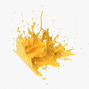 Yellow Splash 21 3D model