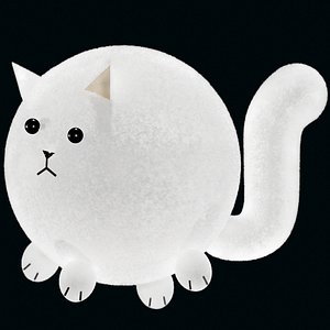 3D cute cat animal