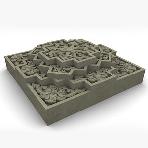 Carved stone inscriptions 01MM Reshape 3D model