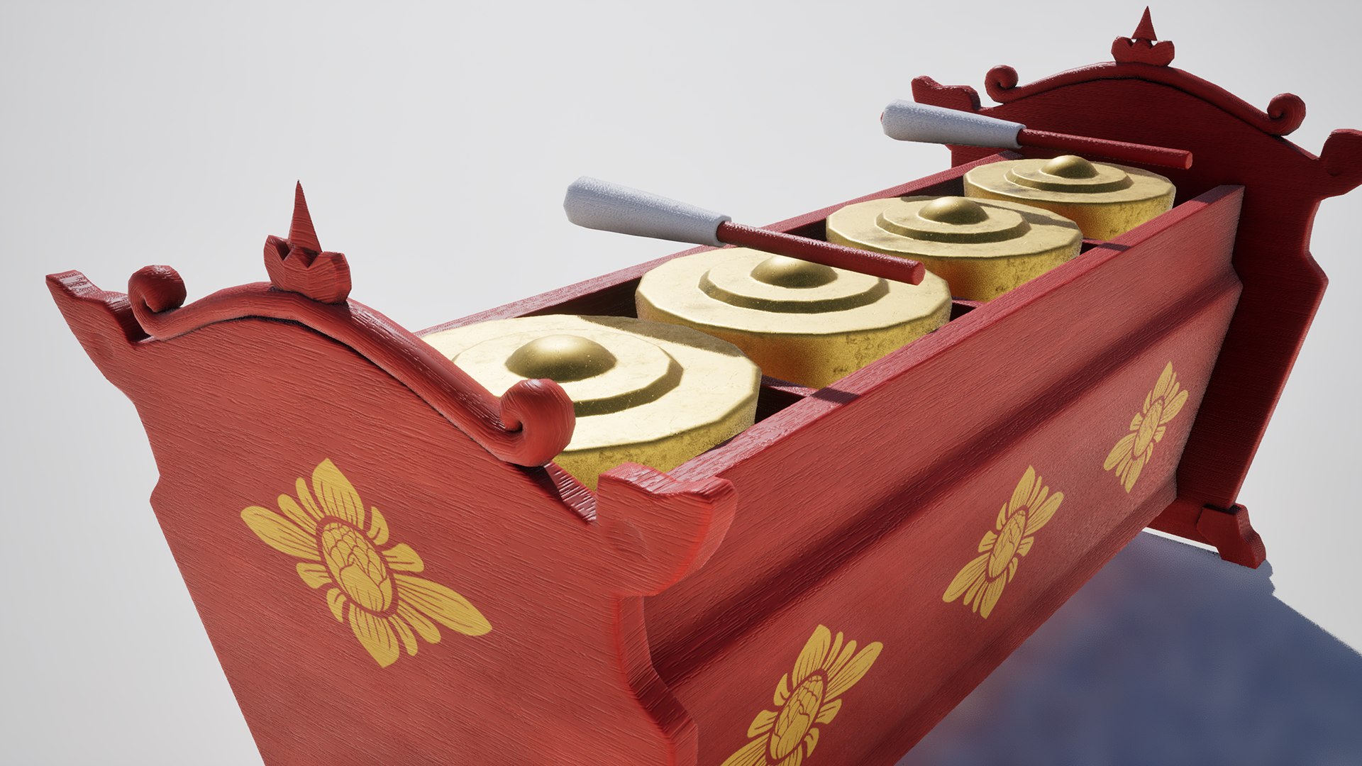 Gamelan Reong Traditional Balinese Instrument Prop Model - TurboSquid ...