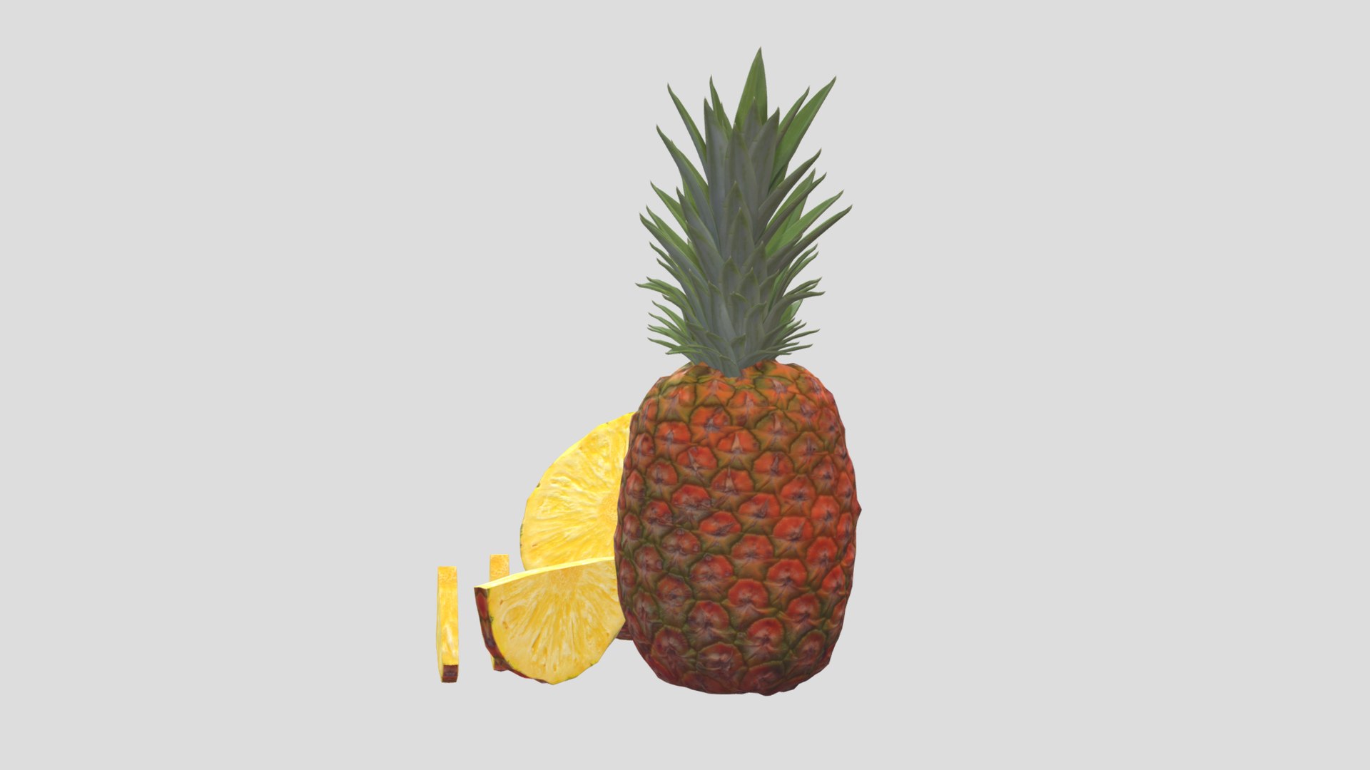 3D Model Pineapple Low Poly - TurboSquid 2274163