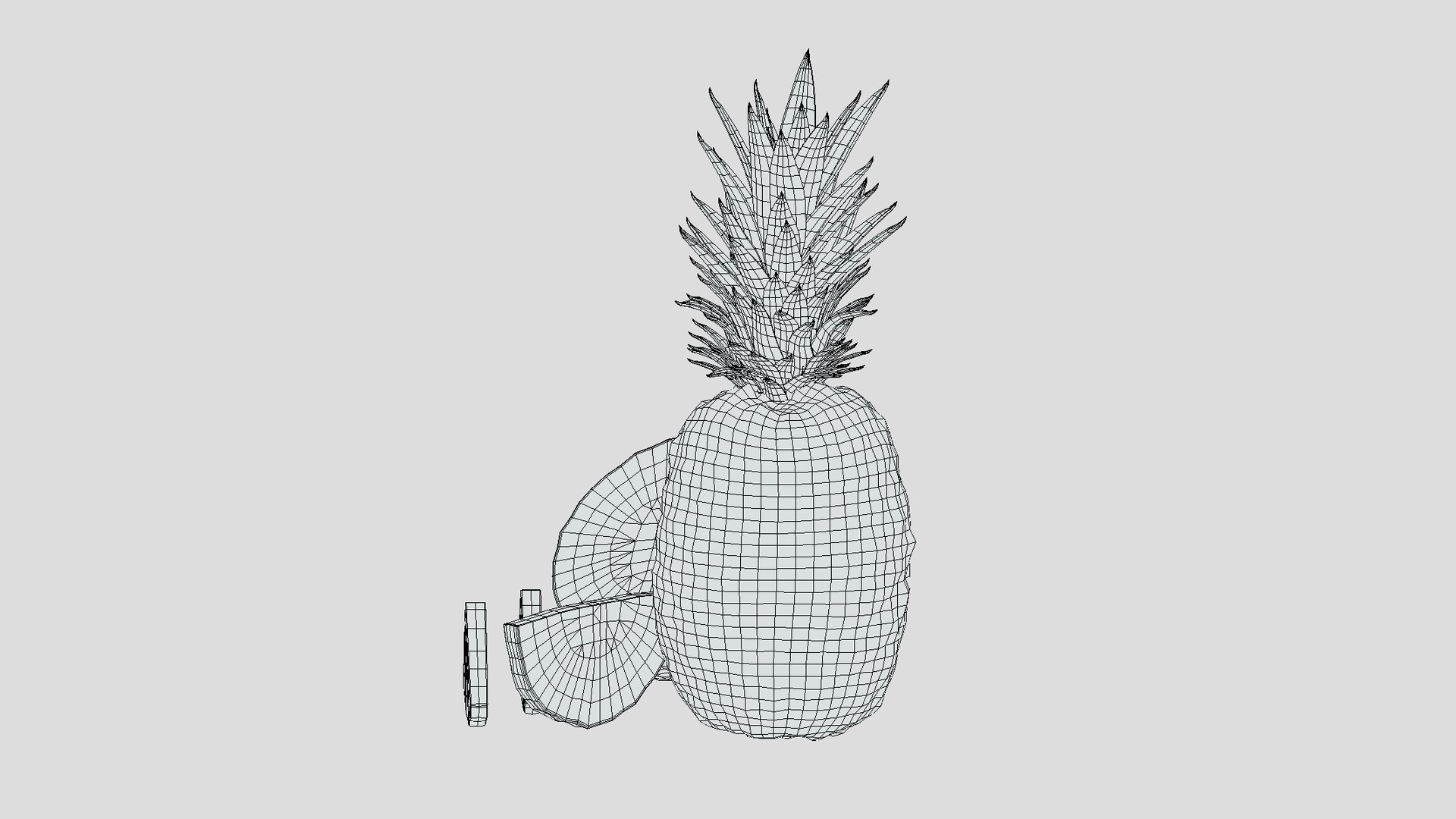 3D Model Pineapple Low Poly - TurboSquid 2274163