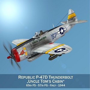 3D model republic p-47d thunderbolt -
