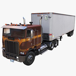 Freightliner Powerliner dryvan trailer model