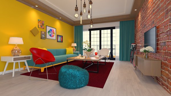 living room 3D model