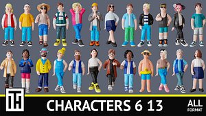 3D Characters 6 13 polygon model