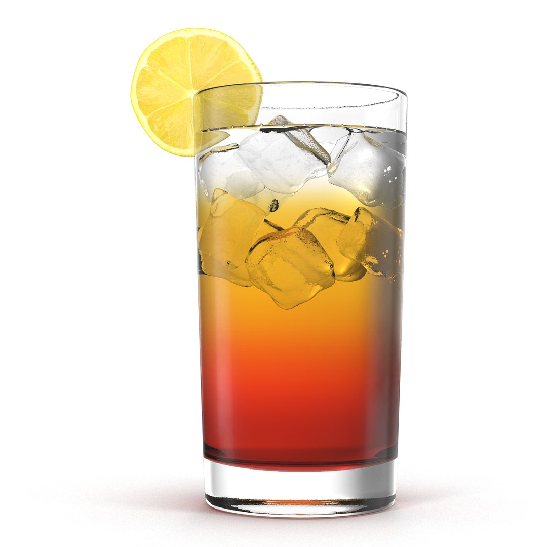 Glass Ice Tea Lemon 3d 3ds