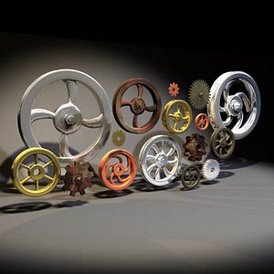 gear pully 01 wheel 3d model