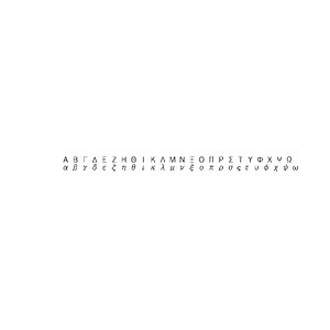 Greek alphabets1 MS Gothic CG CAD data