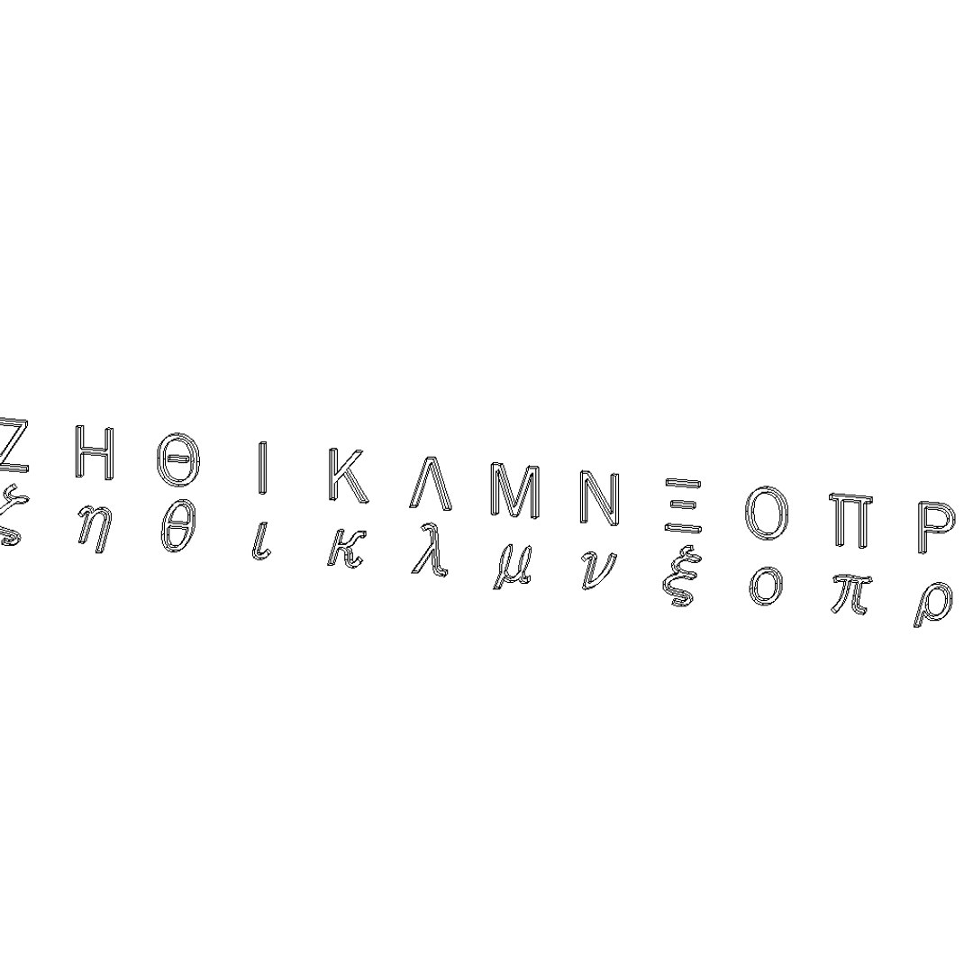 3D Greek Alphabets1 Ms Gothic Model - TurboSquid 1152441