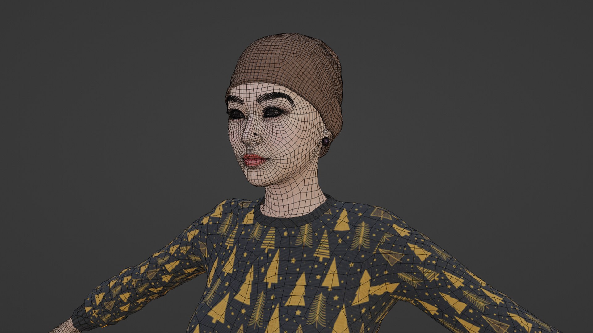3D Model Realistic Rigged Style Girl-Sophia Character 3D Model ...