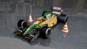 3D f1 107 race car