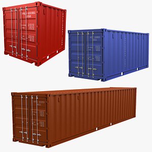 3D shipping container model