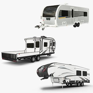 Travel Trailers Collection 3D model