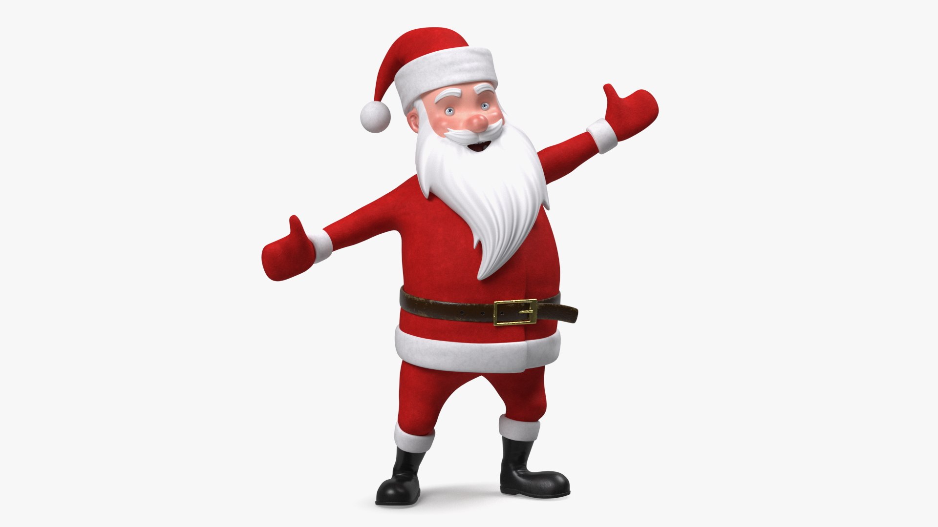 Santa Claus Cartoon Rigged for Maya 3D model preview