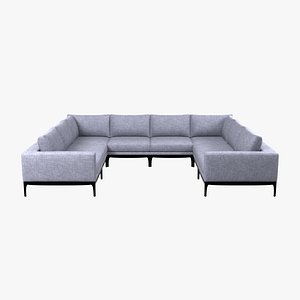 Rivo U Sectional Modular Fabric