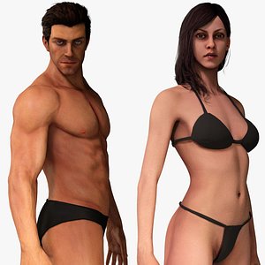Male Female Base complete Rig 3D model