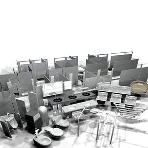 3d restrooms vol 1 model