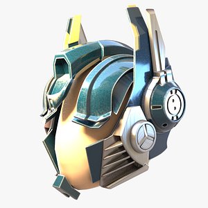 3D model Bluish Tech Helmet