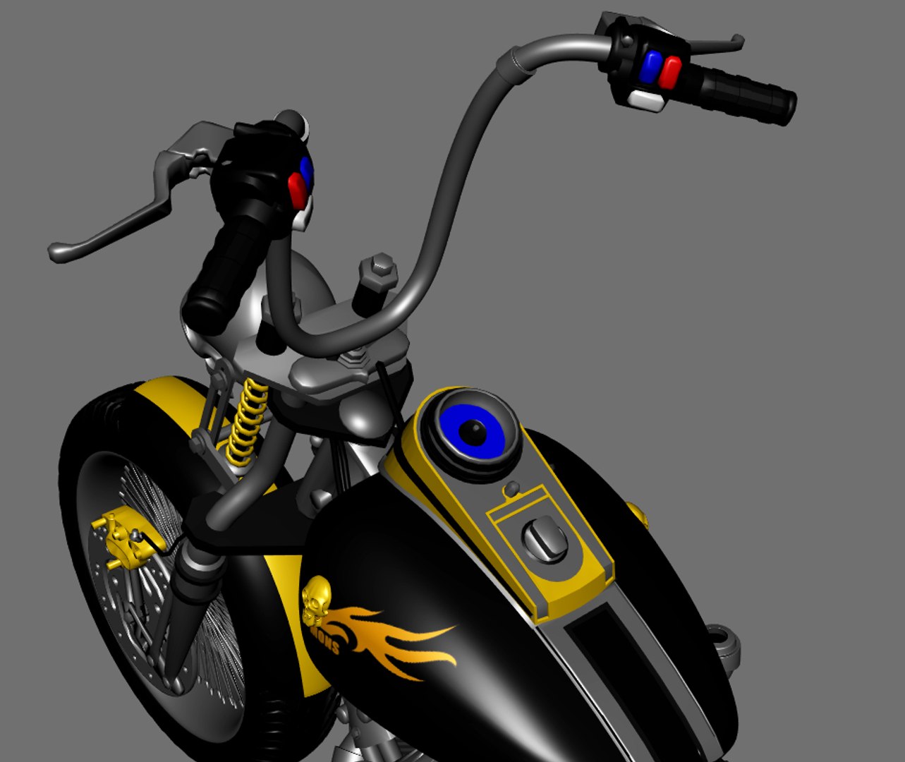 Chopper 3D Model - TurboSquid 1190906