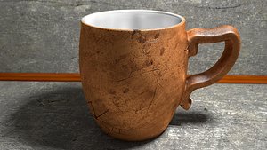 cracked cup 3d c4d