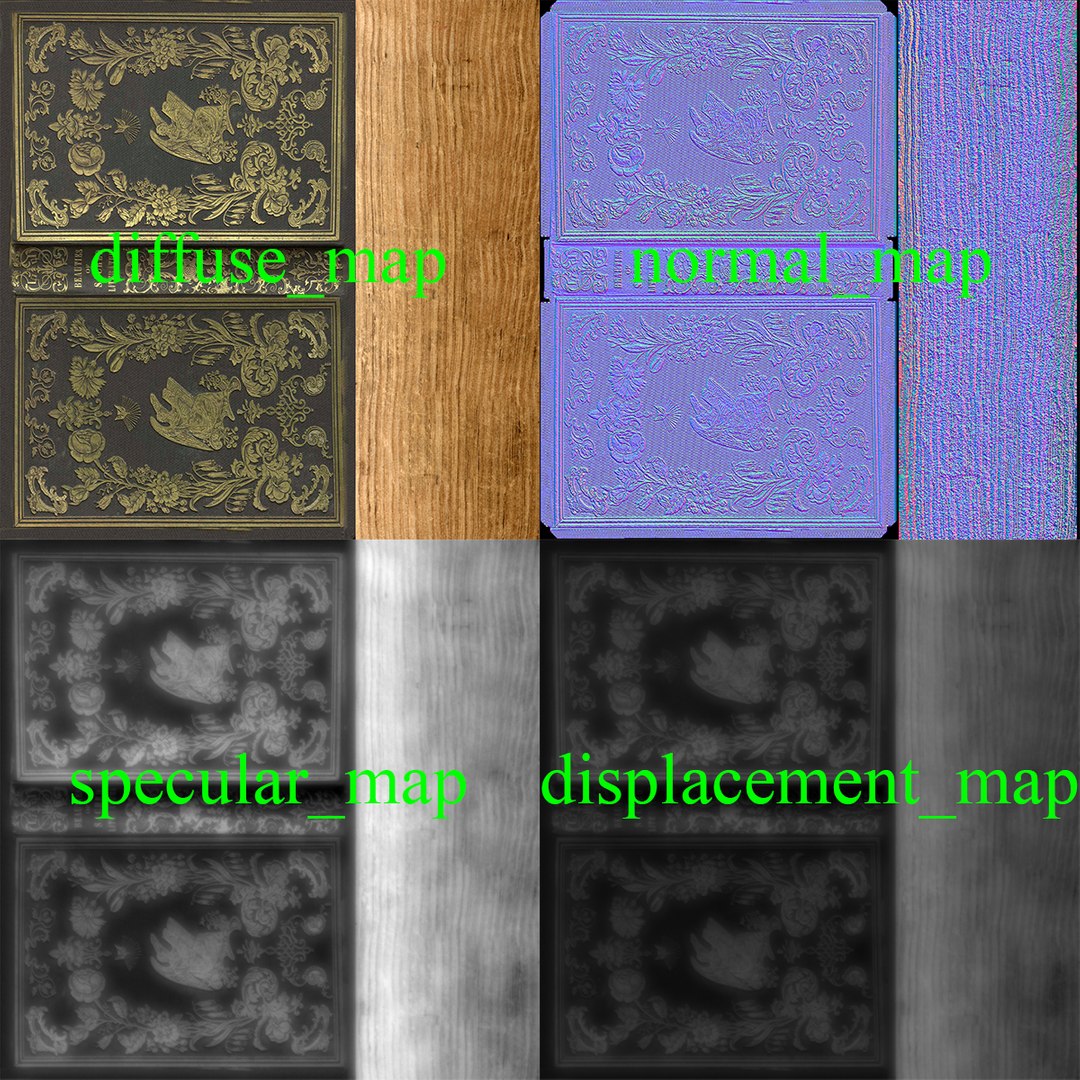 Realistic Book Set 2 3d Model