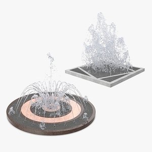 3D Ground Fountains Collection