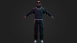 3D Hip-Hop Stylized Male Character model