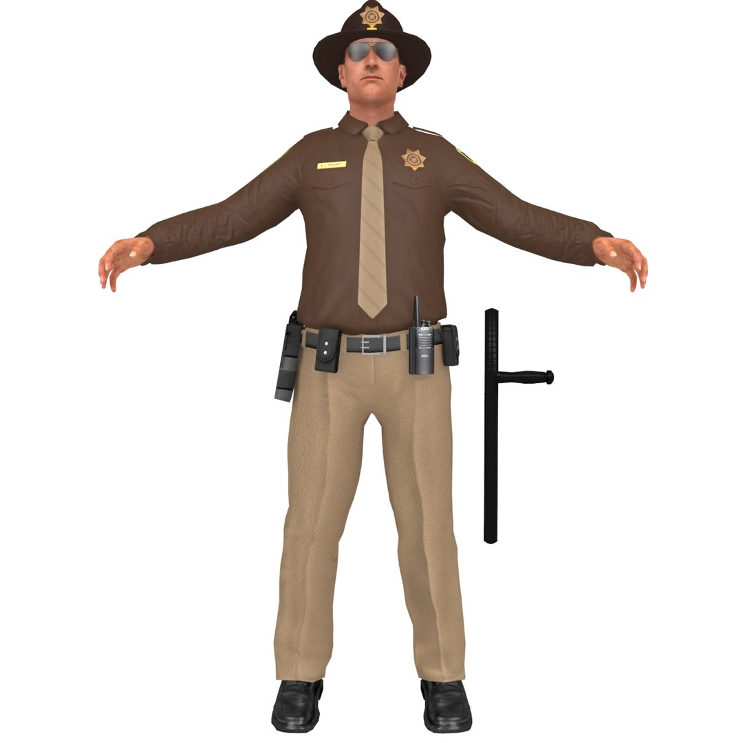 Sheriff Man Gun Model - TurboSquid 1354027