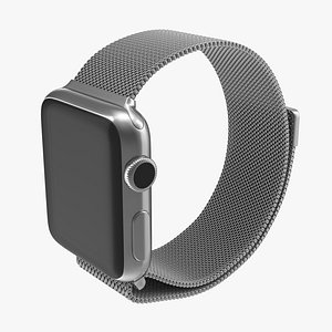3d apple watch 38mm milanese model