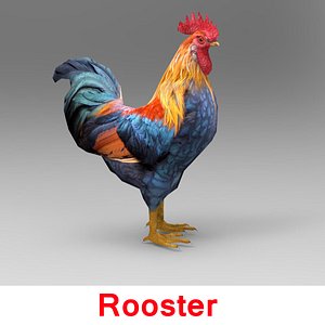 3d model rooster