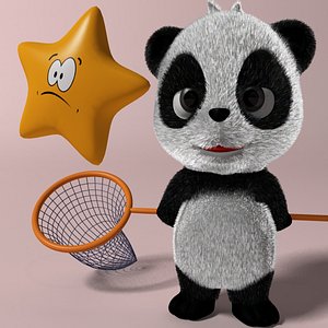 Cartoon panda RIGGED