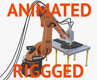 industrial robot rigged