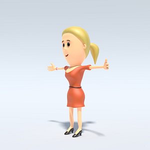 cartoon character 3d model