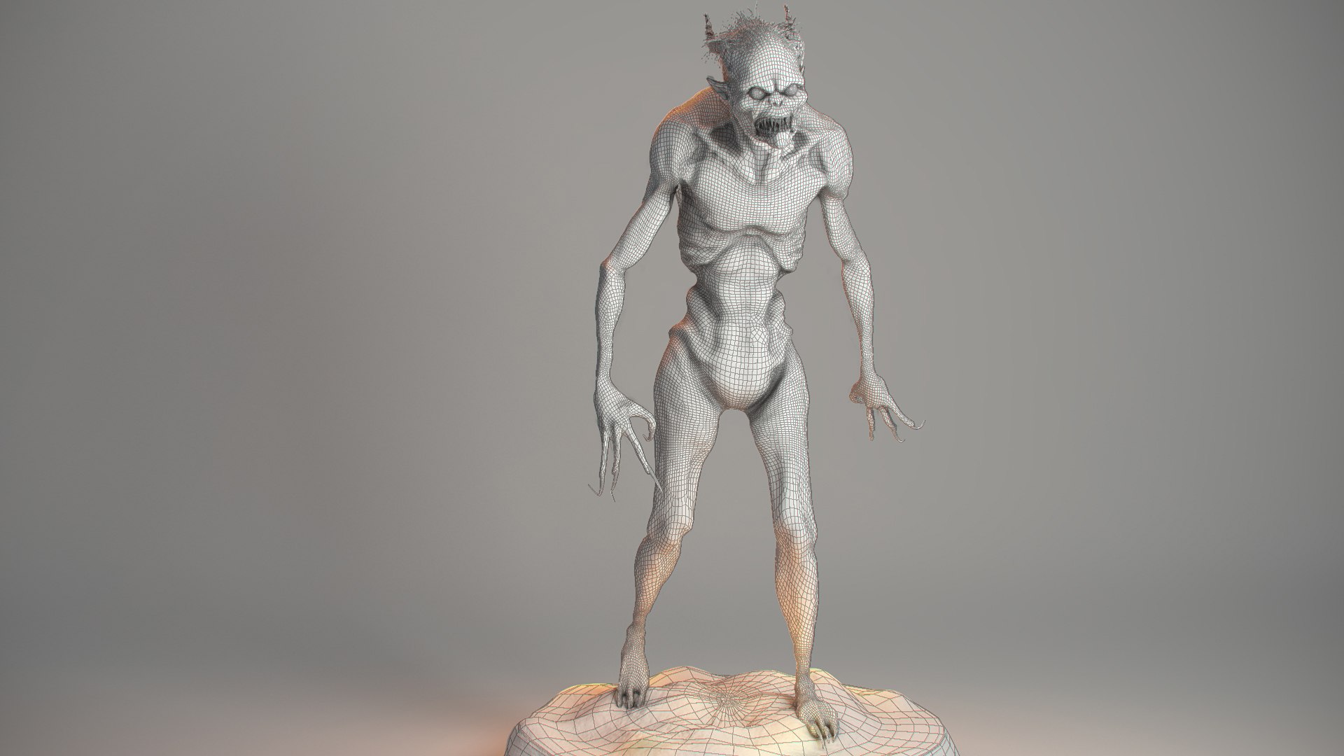 3d Demon Concept Rigged Model