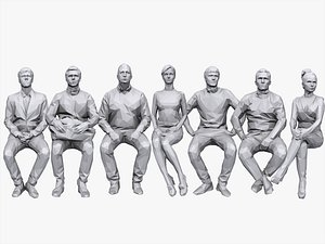 Lowpoly People Sitting Pack Vol. 3