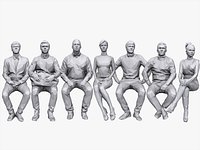 Lowpoly People Sitting Pack Vol. 3